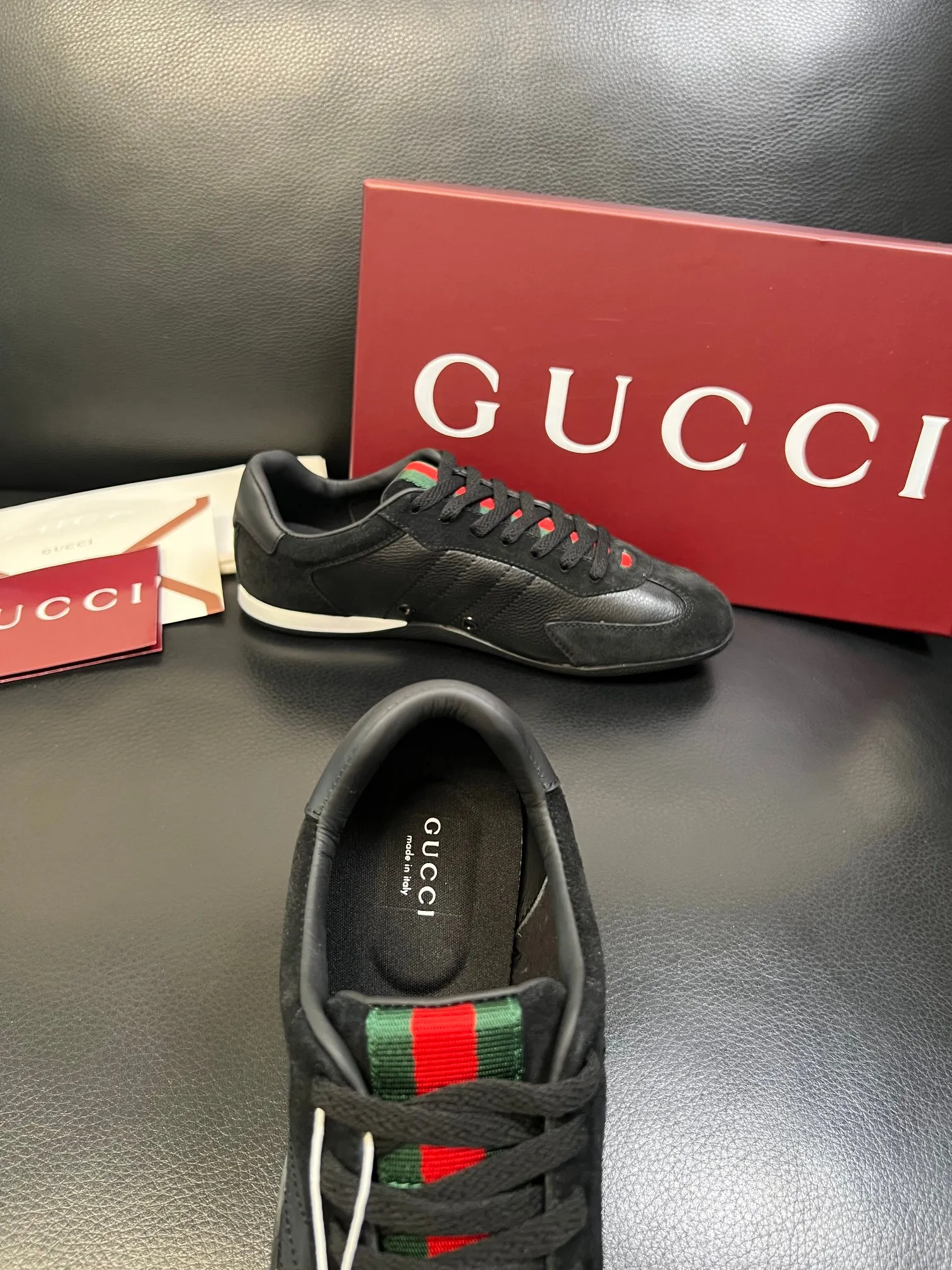 P420. New men's shoes GUCCI [Lightning] latest shoes shipped. Original quality, fashionable, special materials, inner mesh, brand new packaging. The foot feels super comfortable and the workmanship is impeccable Code number: 38-45 No. 058